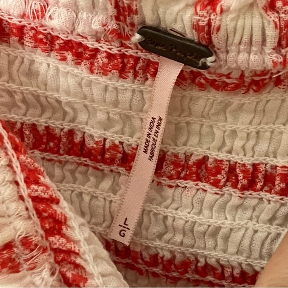 Free People Electric Love Smocked Top Large - Picture 6 of 8